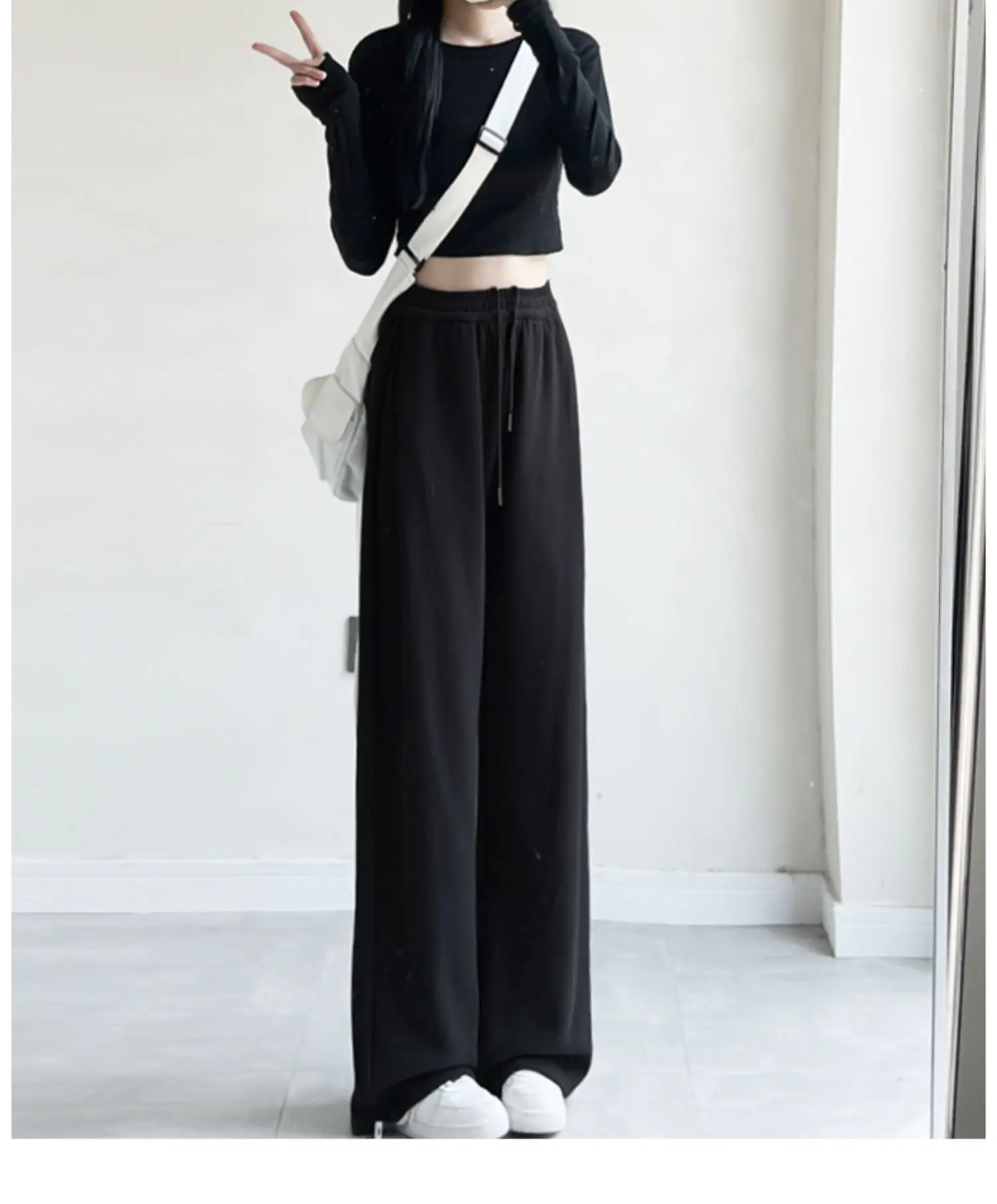 Pants Womens Baggy For Woman Winter Plush Panelled Homewear Cozy Elastic Waistband Thickened Tied Streetwear Multicolor Outdoors