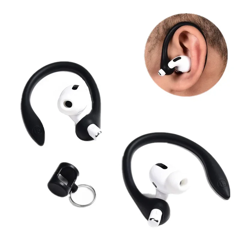 1 Pair In-ear Earphone Holder Earhook for Apple Airpods 1 2 Pro Earphone Anti-lost Ear Hook for Huawei FreeBuds3 Soft Silicone