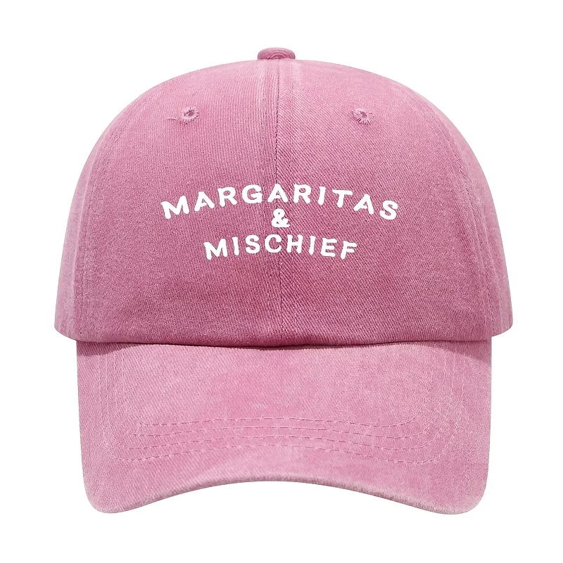 

Регулируемая солнцезащитная шляпа со стильным изогнутым козырьком, игривым дизайном и изготовленная из нерастягивающейся ткани.