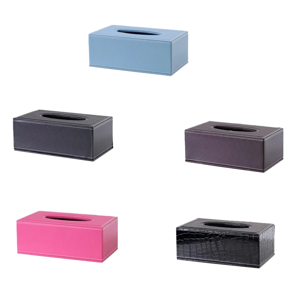 

Practical PU Tissue Box Desktop Napkin Vintage Paper Holder Napkin Case Tissue Organizer for Home Living Room Car (Coffee)