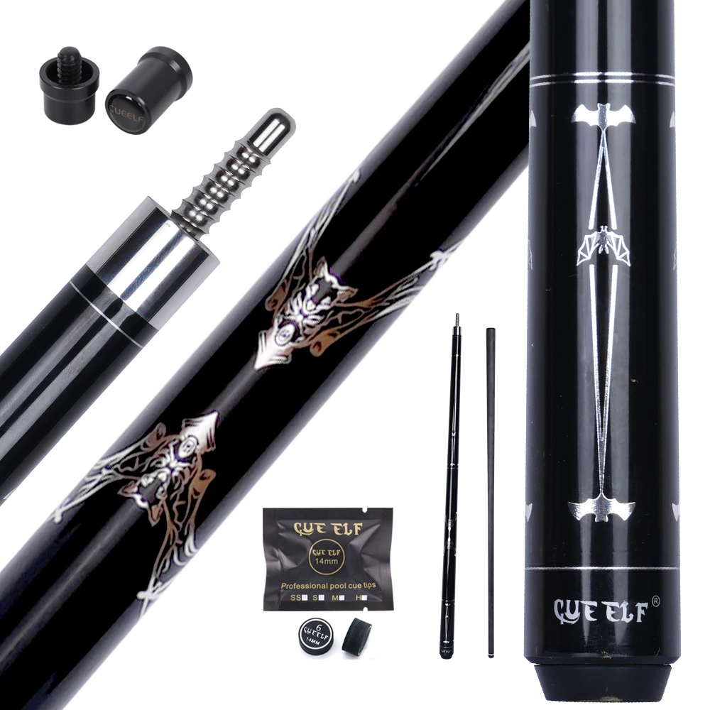 

58 Inch Carbon Fiber Pool Cue with 12.5mm Tip Size and Sticker Snooker & Billiard Cues