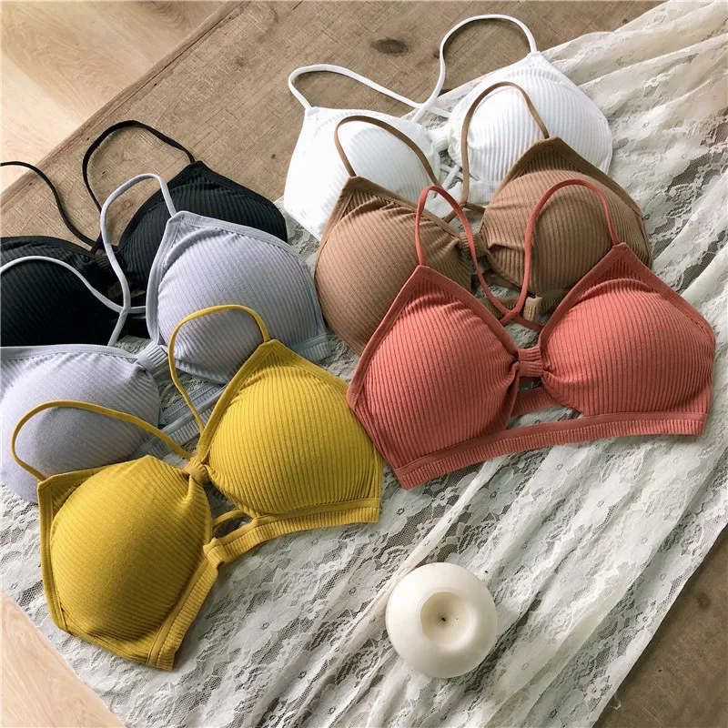 Sexy Cross Bra Tube Top Bralette Women Crop Top Female Sexy Lingerie Beauty Back Intimates Crop Top Seamless Padded Underwear