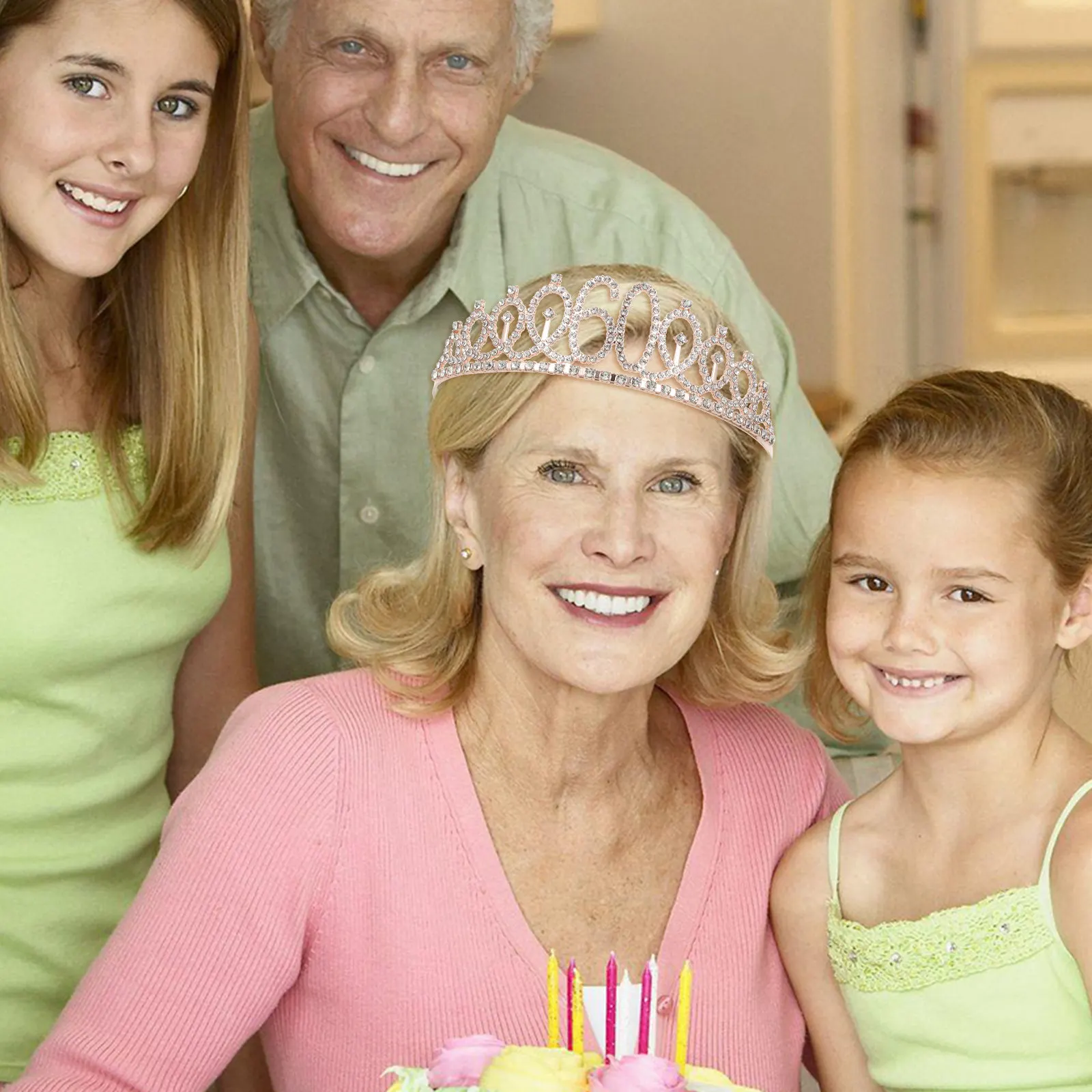 1 ensemble Couronne d'anniversaire, Bandeau décoratif pour fête, Fournitures de fête pour femmes, Cadeaux pour amis, Célébration amusante et excitante