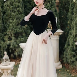 France Vintage Dress Women Autumn Winter Retro Elegant Party Midi Dresses Ladies 2022 Designer Korean Style Chic One-Piece Dress