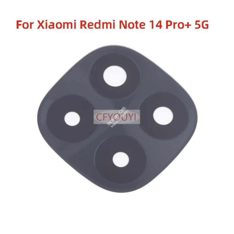 

1-10 шт./лот, новый стеклянный объектив задней камеры для Xiaomi Redmi Note 14 Pro + 5G, объектив задней камеры с клейкой наклейкой