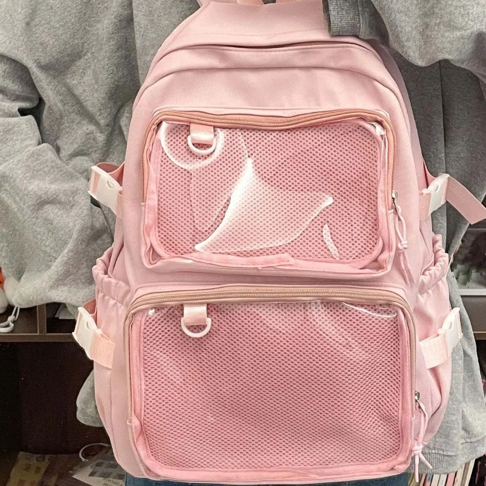 

Сплошной цвет, нейлоновый рюкзак Ita, прочный пылезащитный школьный рюкзак для студентов, защита от царапин, прозрачный рюкзак большой вместимости