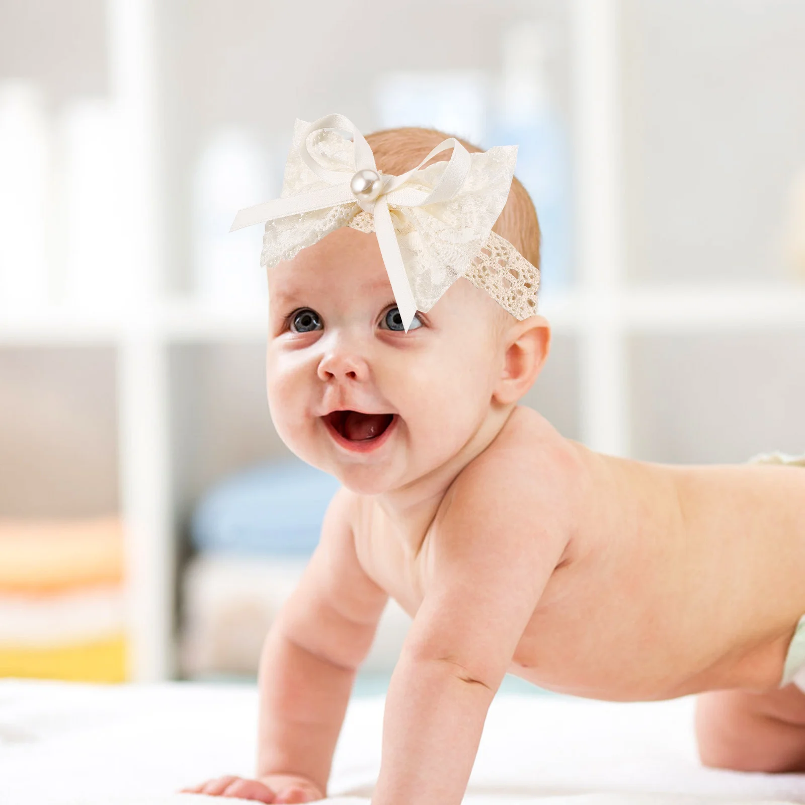 

Lace Headband Bowknot Adjustable Soft Elastic Fit Hairband Bow Hair Bands Headbands