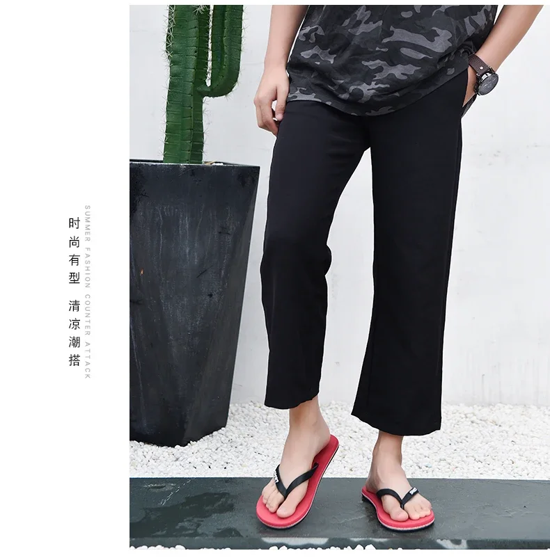 Herren Schwarze Klassische Flip-Flops Rutschfeste Strandsandalen Damen Schnelltrocknende Lässige Flache Bequeme Sommer-Zehenstegsandalen für Drinnen und Draußen – Detail 2