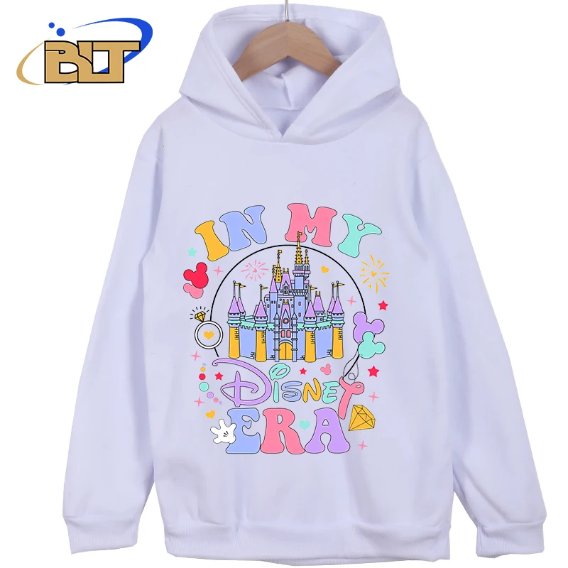 In My Disney Era Magic Kingdom Festival Printed Kids Hoodies Children's Sweatshirts Casual Tops for Boys and Girls