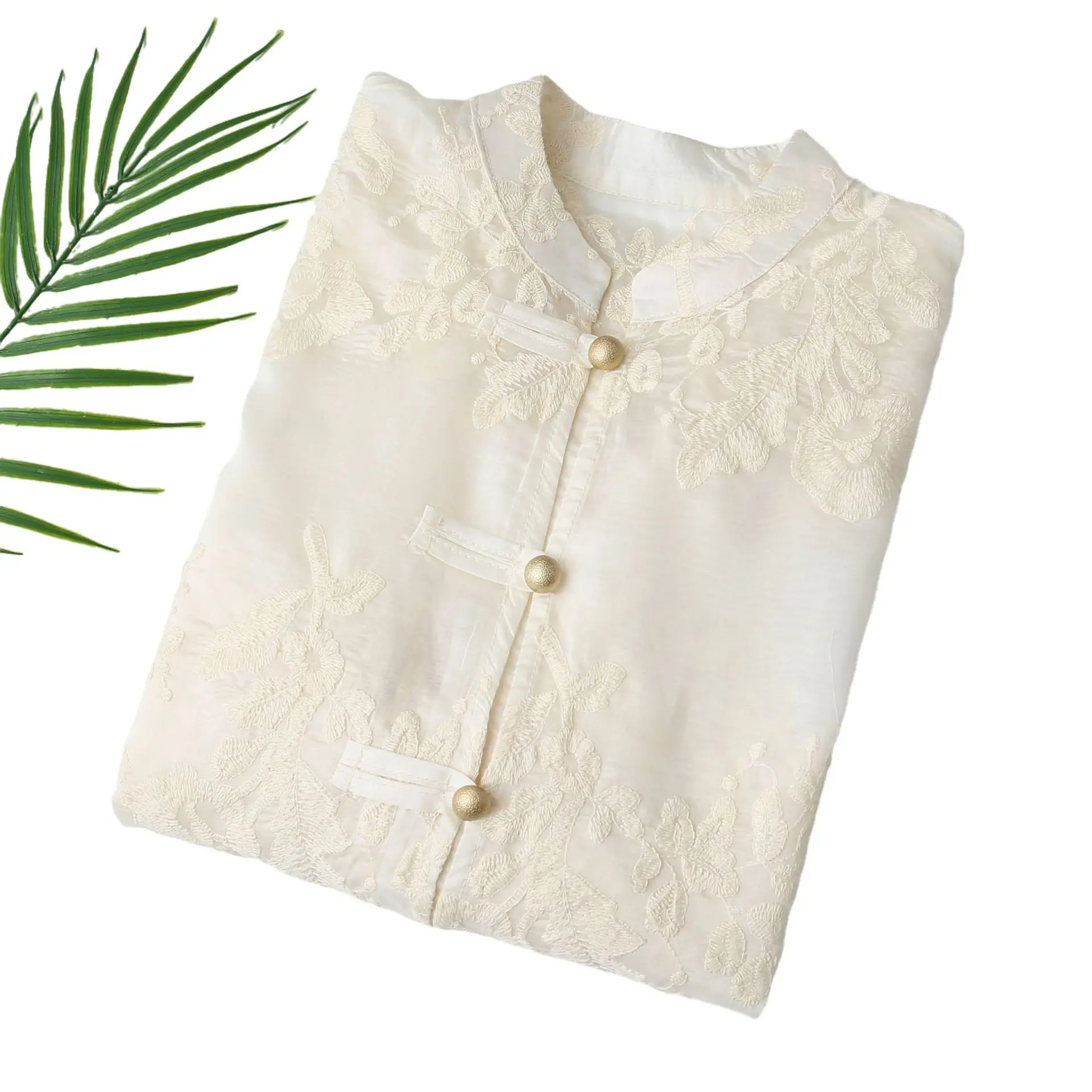 100 كجم مزاجه قميص جديد النمط الصيني الدانتيل الشمس ملابس واقية حجم كبير بلوزة نسائية 5219