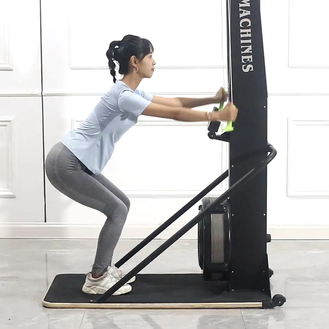 

LongGlory Home Gym New Cross Fitness Wind Resistance Trainer Ski Simulator Machine Air Ski Fitness Machine