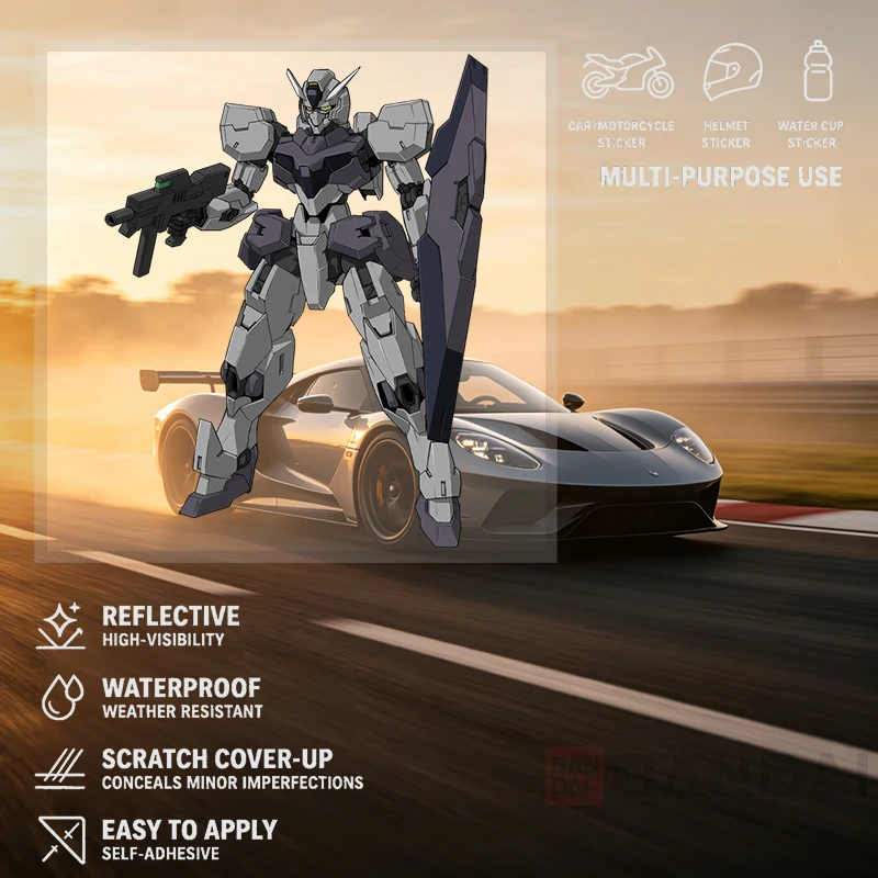 Car Stickers Mecha Robot Vinyl Decal Waterproof Die Cut Fade Resistant for Car Body Trunk Auto Decor
