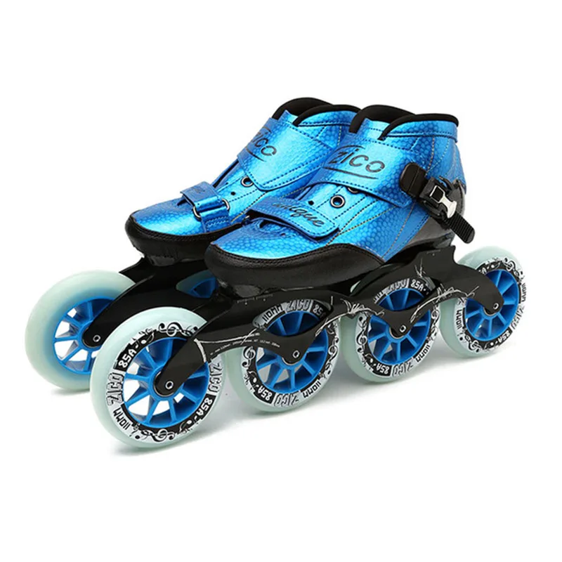 ZICO Original Speed Inline Roller Skates 3x125 or 4 Wheels Carbon Fiber Professional Racing Skates Kids Adult Patines