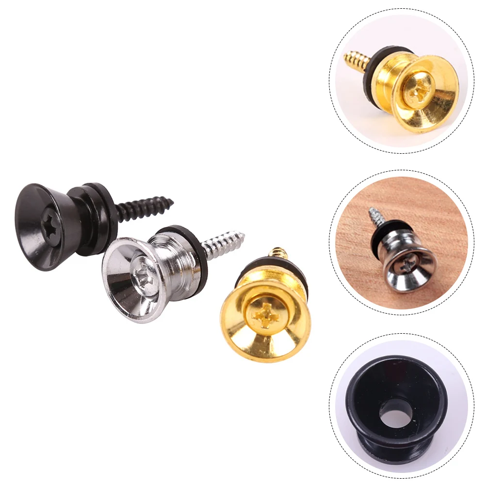 

9Pcs Guitar Strap Lock Button Secure Bass Electric Anti-Stripping Instrument Strap Buckle Guitar Button Instrument Safe Lock