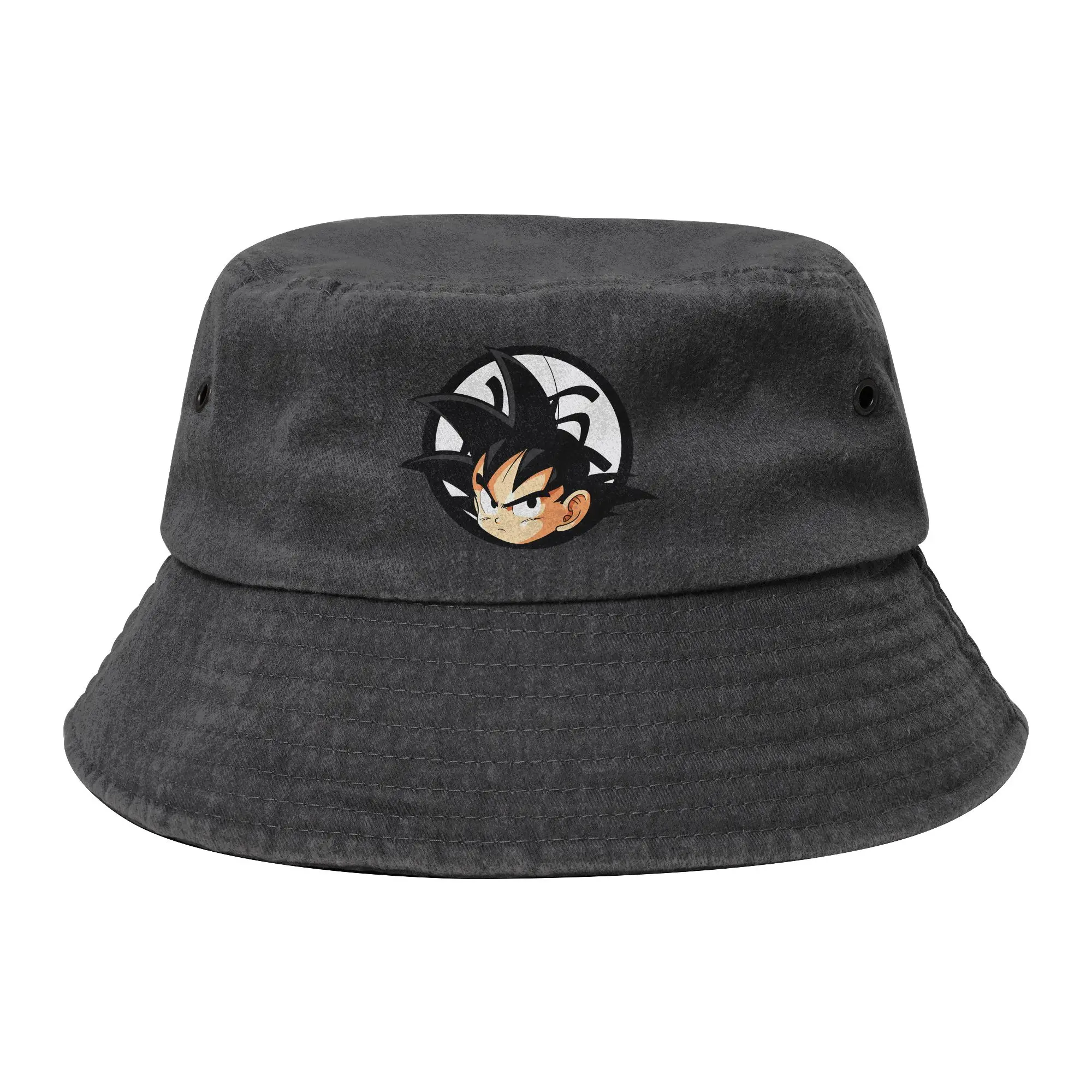 Men Women Distressed Washed Bucket Hat Dragon Ball Kanji Goku Outdoor Fisherman Hats  Bob Gift Idea
