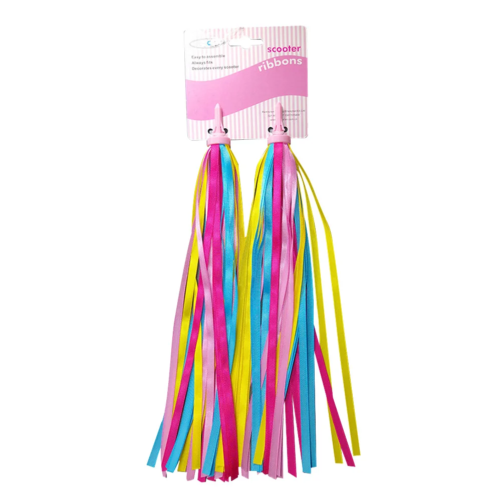 Bike Streamers Handlebar Tassels Pink Tricycle Girl Ribbon Child Bicycle for Kids