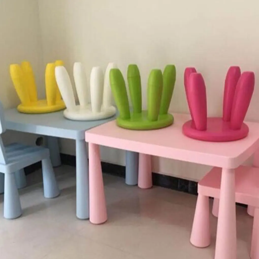 Children Plastic Stool Shoes Changing Chair Indoor Sofa Seat Footboard Kindergarten Floor Bench Non-slide Furniture Light