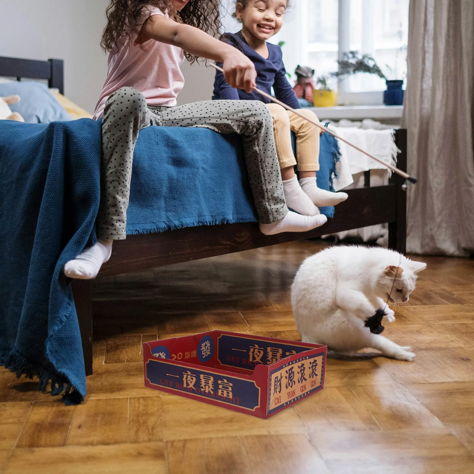 

Corrugated Paper Foldable Cat Litter Box Portable Travel Kitten Training Easy Clean High Wall Litter Pan Cat Litterbox Furniture