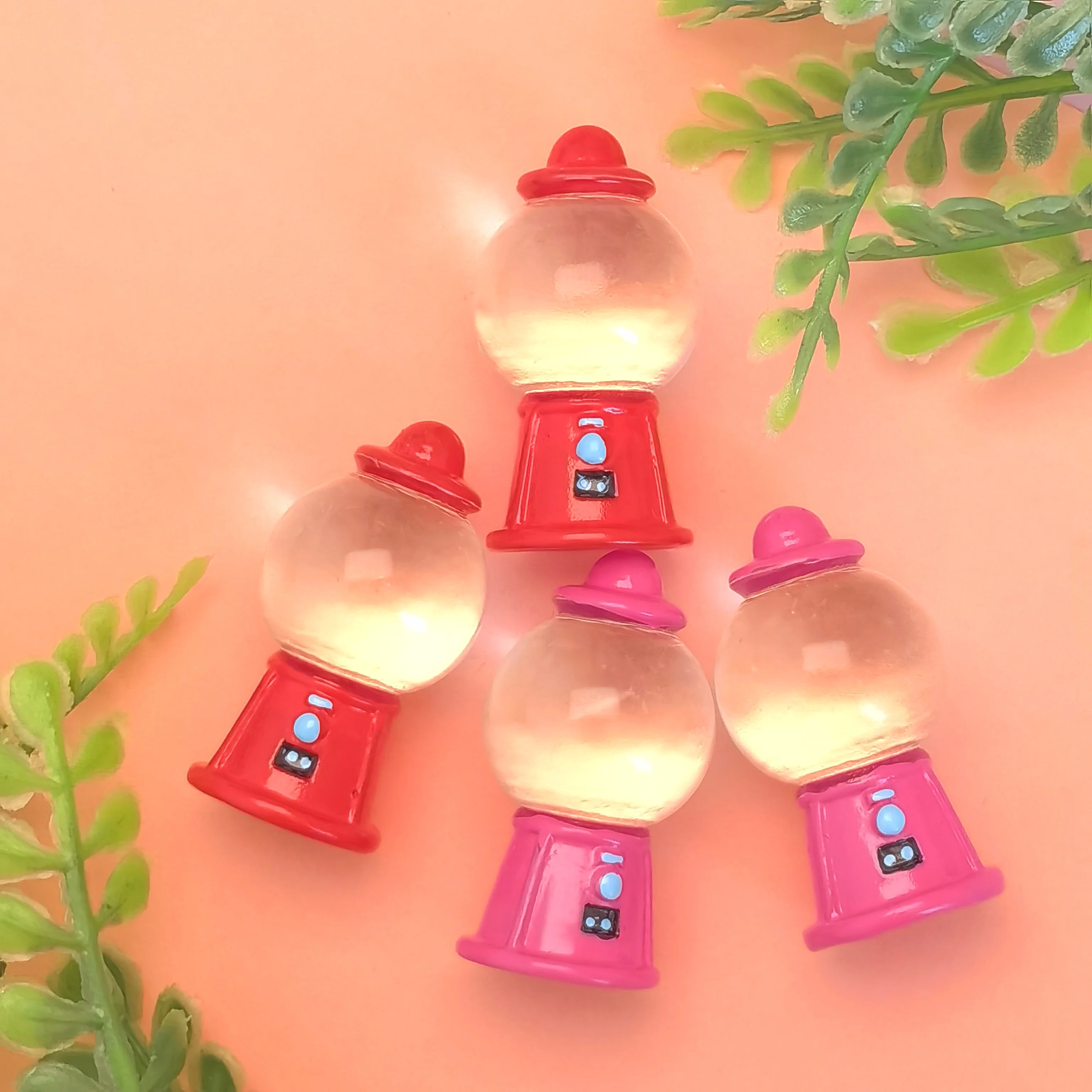Kawaii Chewing Gum Machine Resin Charms Pendants for Jewelry Making Resin Flat Back Cabochon