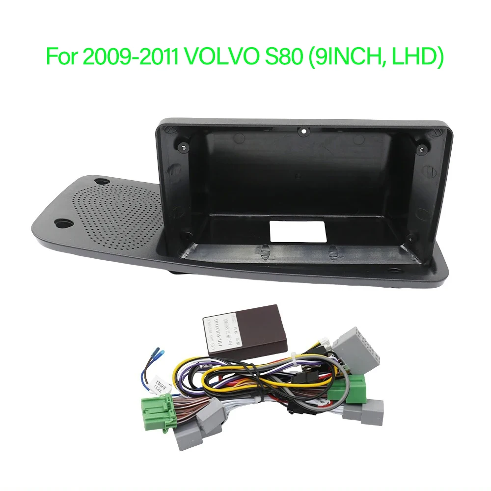 Car Radio DVD Player Fascias Frame For 2009-2011 VOLVO S80 (9INCH, LHD)Android GPS Stereo 2 Din Head Unit Panel Dash Installatio