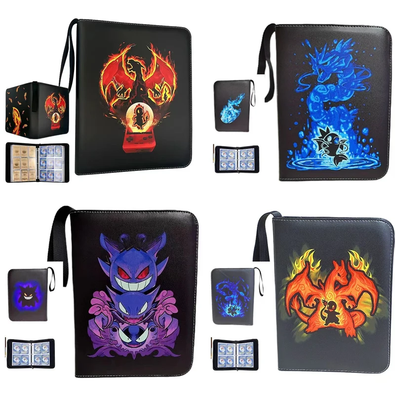 لتقوم بها بنفسك ألبوم بطاقة البوكيمون بيكاتشو تشارجر Gengar Mewtwo الكرتون بطاقة كتاب أنيمي جمع عمل دمى أشكال الهدايا