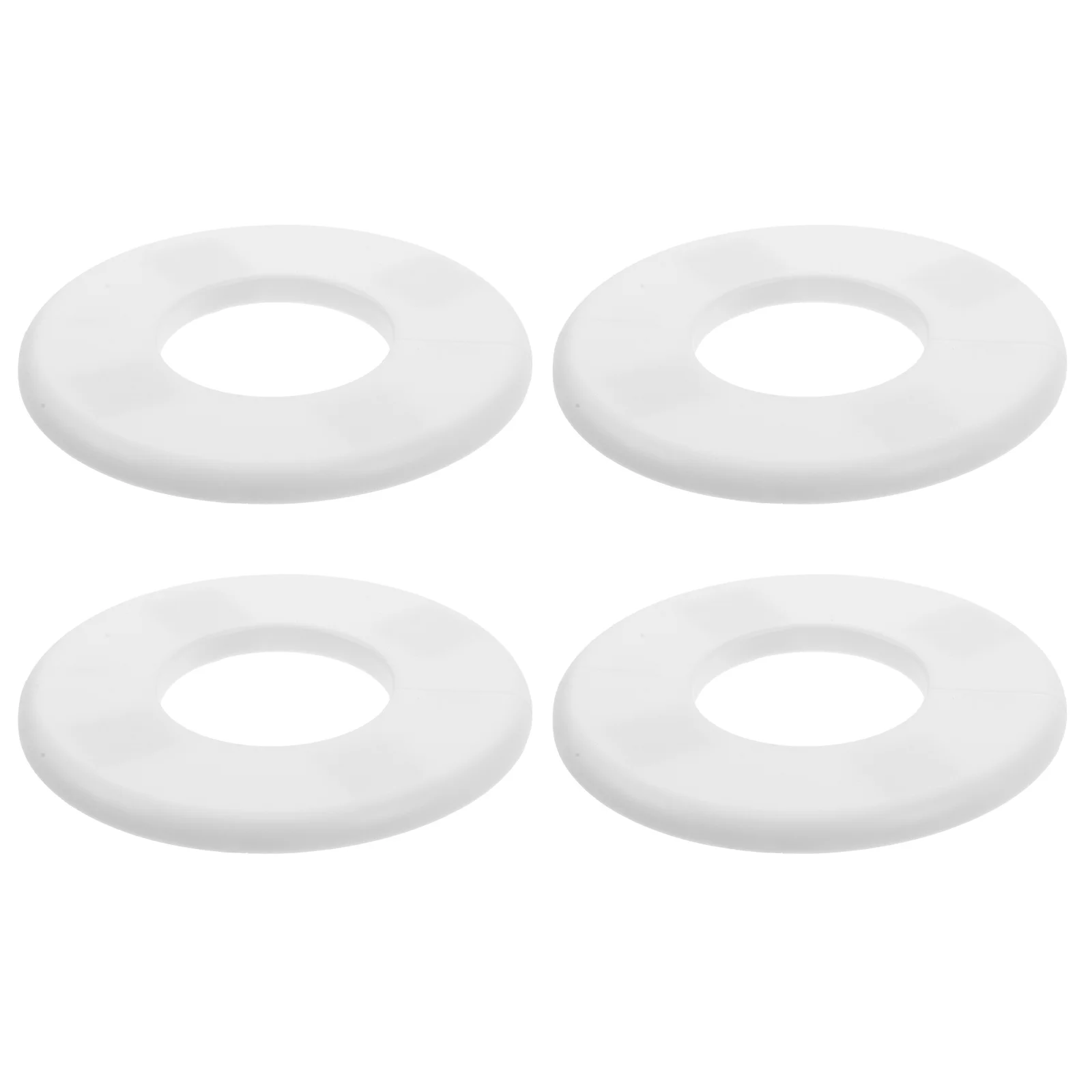 

4Pcs Wall Split Flange Pipe Cover Self-Adhesive Tape Round Escutcheon Plate for Covering Holes Around Pipes and Water Pipe
