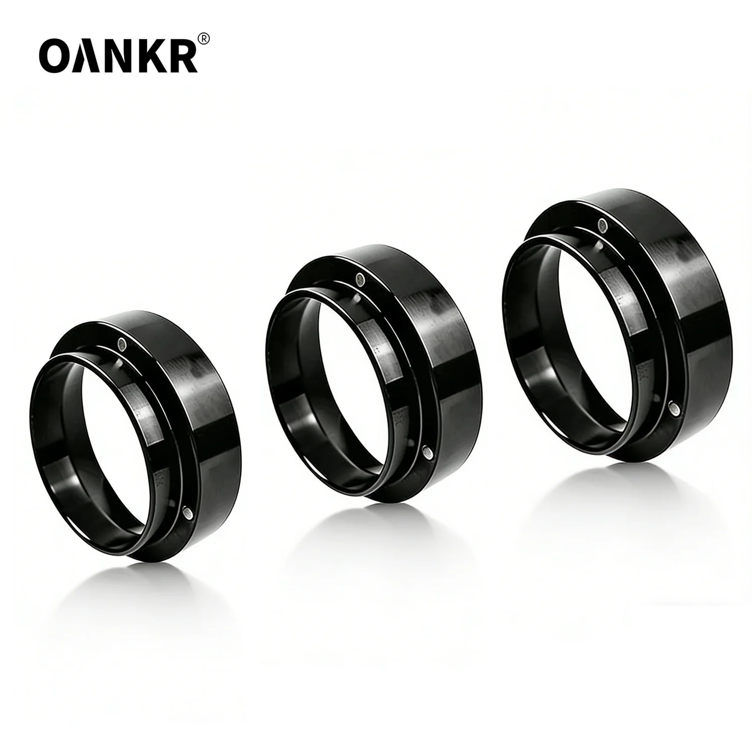 

OANKR Dosing Funnel with Magnetic Aluminum Alloy Magnetic Dosing for 51/53/58mm Espresso Portafilter Barista Coffee Accessories
