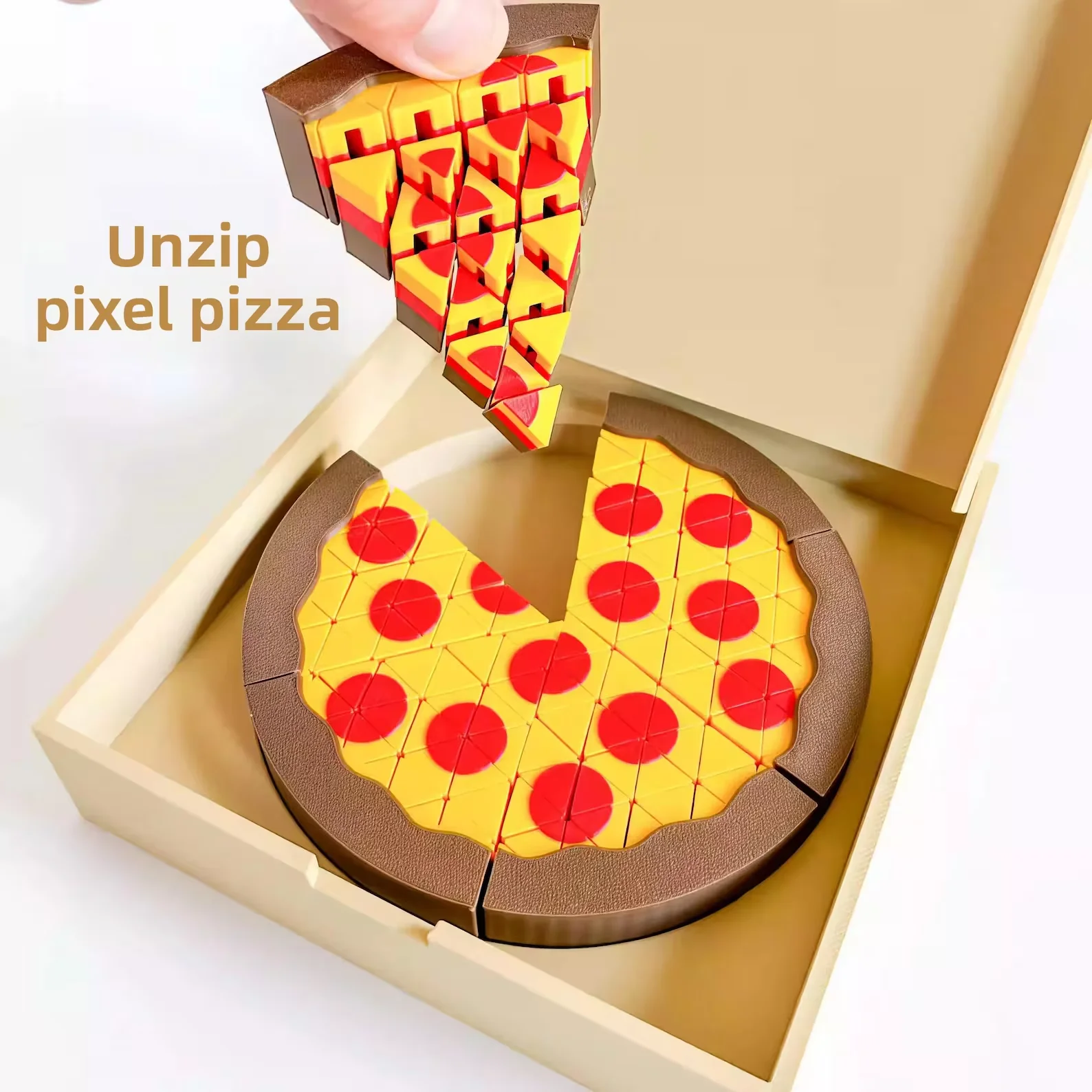 3D Printed Pizza Fidget Toy,Sensory Desk Accessory,Pizza Lover Gift,Multi Clicker,Poseable Pizza Food , Home Kitchen Decor