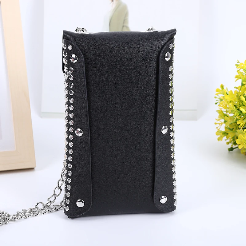 Mini Women\'s Crossbody Bags Rivets Flap Chain Shoulder Bag Designer Purses and Handbags Female Retro Shopper Phone Bag Wallets