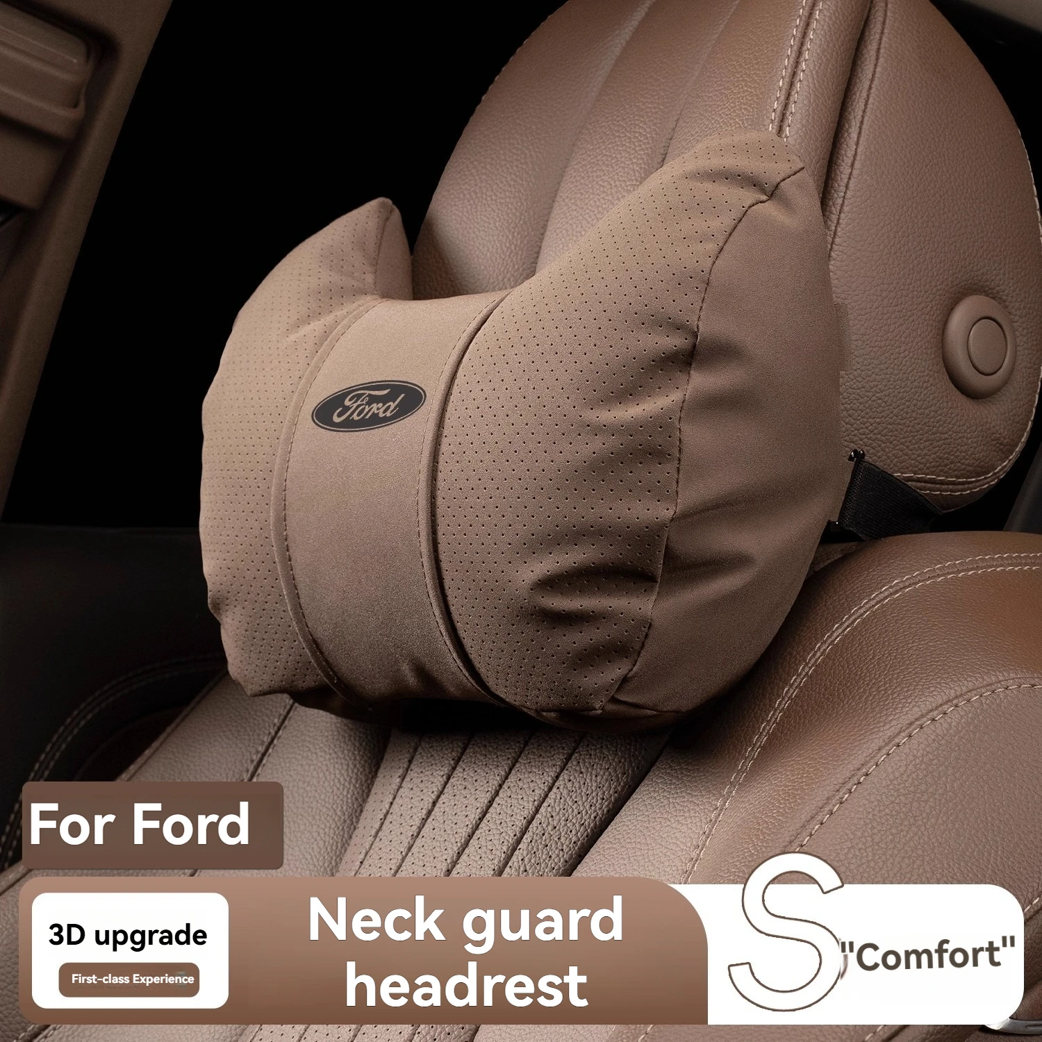 

Car Headrest Lumbar Support Neck Pillow Comfortable and Breathable Seat Lumbar Pad for Ford Ranger Ecosport Focus Escape STINE