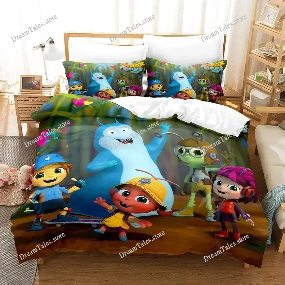 

Beat Bugs Bedding Set Single Twin Full Queen King Size Bed Set Adult Kid Bedroom Duvet Cover Sets 3D Print Anime Bed Sheet Set