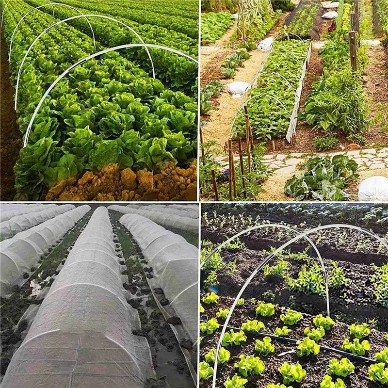 A01F-2X Garden Greenhouse Hoop Set, Gardening Folding Fiber Pole Set, Arch Greenhouse Planting Tunnel Bracket