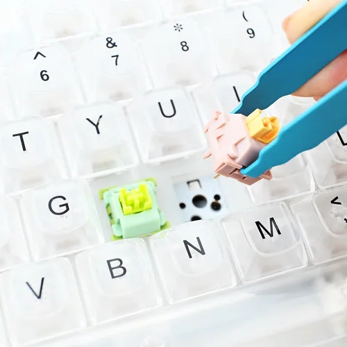 Imagen 2 del producto Outemu-interruptor silencioso Peach V2, actualización de Lubed, interruptores silenciosos Lemon V2, Teclado mecánico lineal táctil de 5 pines, intercambio en caliente personalizado, bricolaje