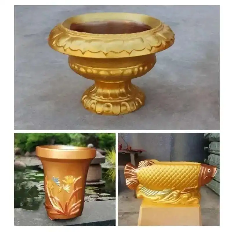 

Thickened Mold for Home Garden Buildings Garden Decoration ABS Plastic Flower Pot Molds Gardening Round Flowerpots Mould w