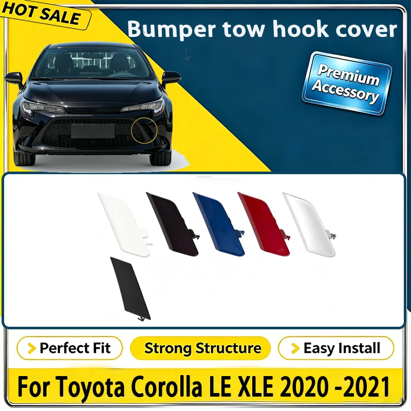 For Toyota Corolla LE XLE 2020 2021 Front Bumper Tow Hook Cap Towing Eye Cover Trailer Cover Cap Left Driver Side 5312812050 Car