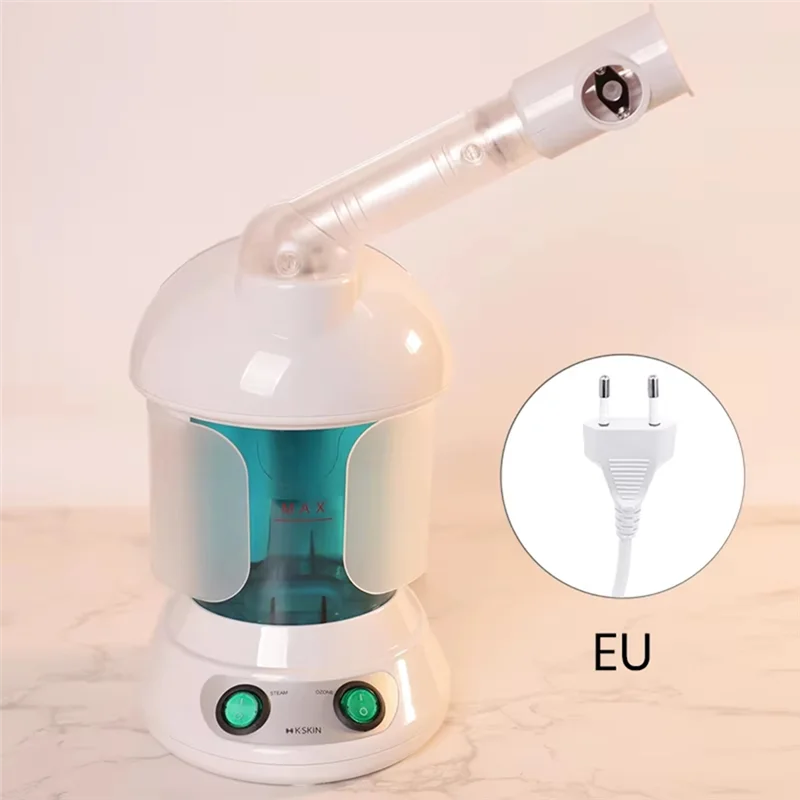 Vaporizador facial iónico, pulverizador de niebla facial portátil, vaporizador profesional personalizado para hidratación profunda y limpieza, enchufe europeo-A77G