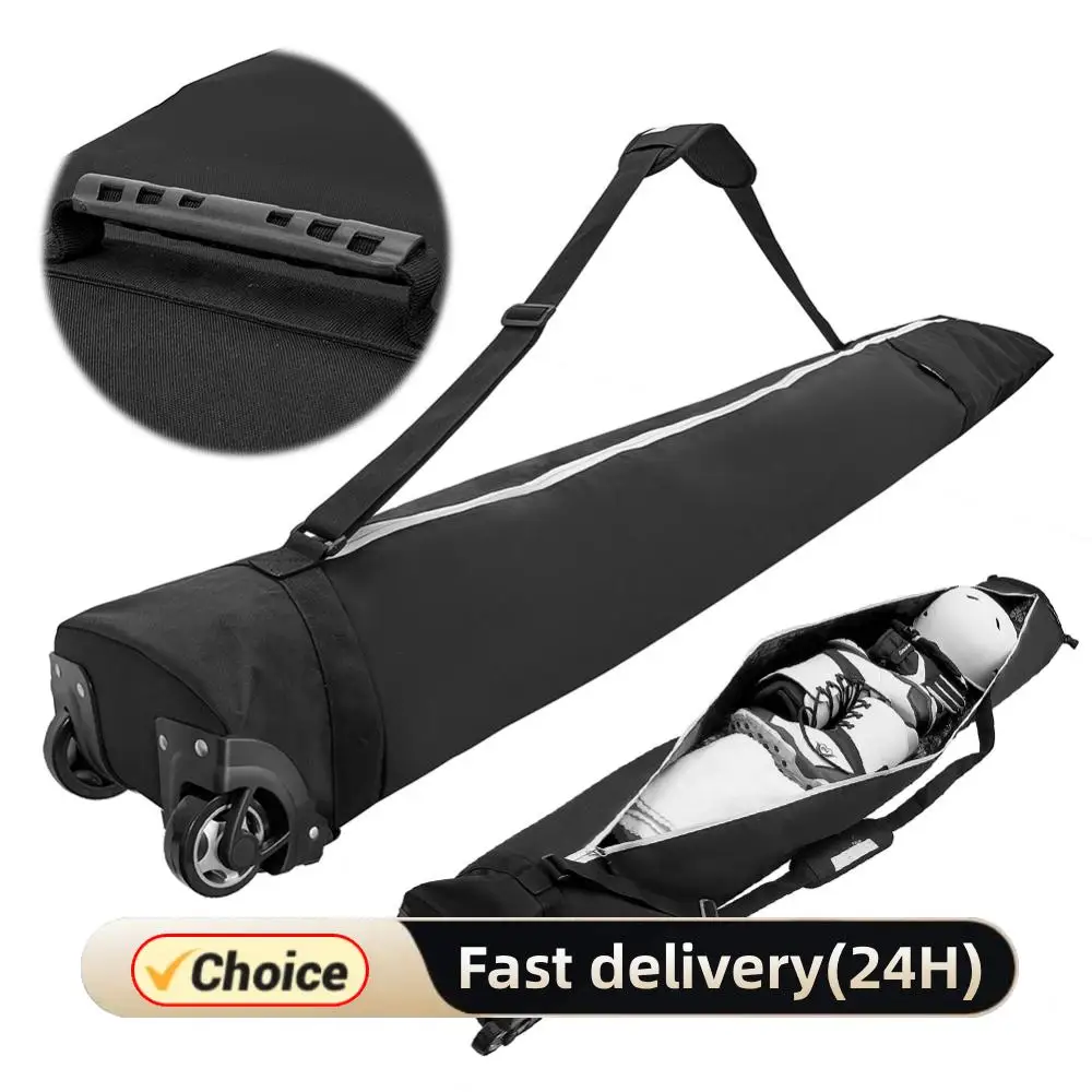 

Snowboard Bag with Wheels Ski Travel Bag Heavy Duty Snowboard Storage Bag Adjustable Length Waterproof for Outdoor Skiing