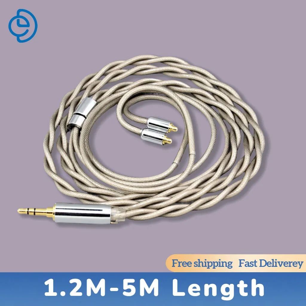 

Type6 756 core 7n Litz OCC Silver Plated Earphone Cable For Acoustune HS 1670SS 1695Ti 1695Ti 1655CU 2 core 2.8mm 7845