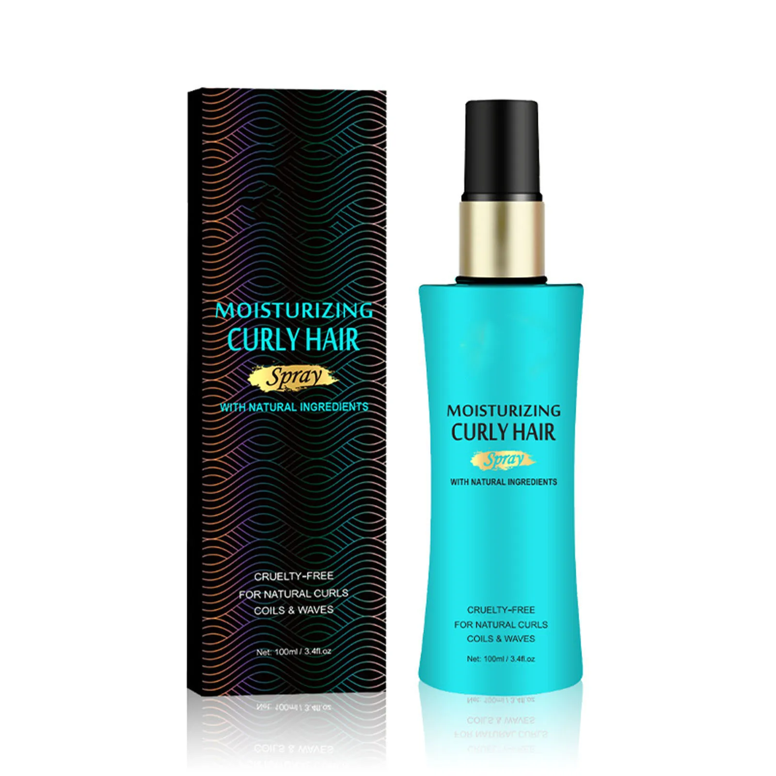 

Спрей для лечения вьющихся волос, увлажняющий спрей для вьющихся волос, предотвращает вьющиеся волосы, освежающий, утолщающий, объемный, текстурированный спрей для волос, 100 мл