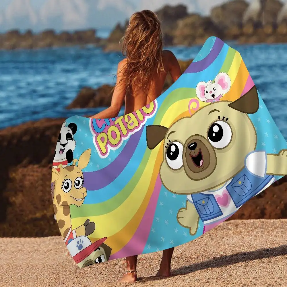 Chip and Potato Big Microfiber Beach Towels Quick Dry Towel Sand Beach Towels Pool Towel for Travel Swim Pool Yoga