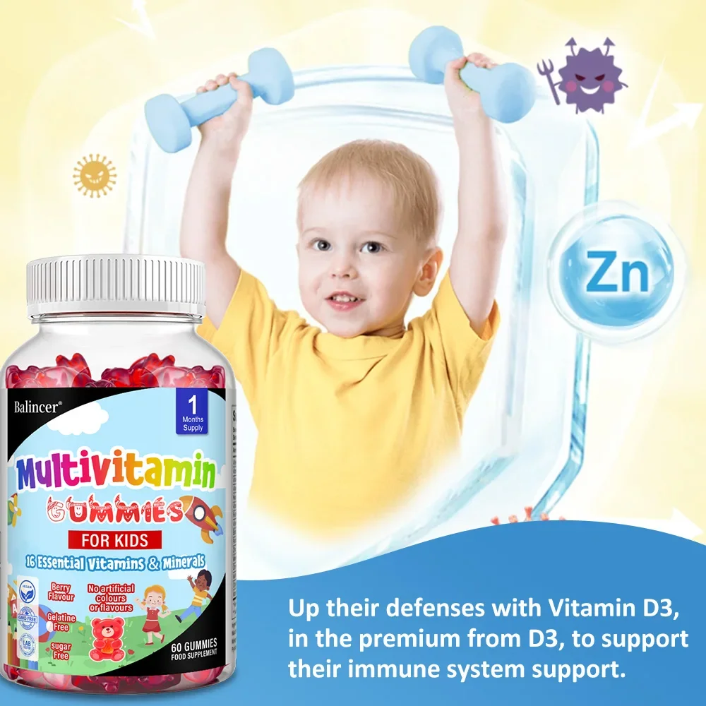 

Kids Multivitamins Gummies - Promote Brain Development, Enhance Immunity, Increase Energy, Maintain Vitality and Health