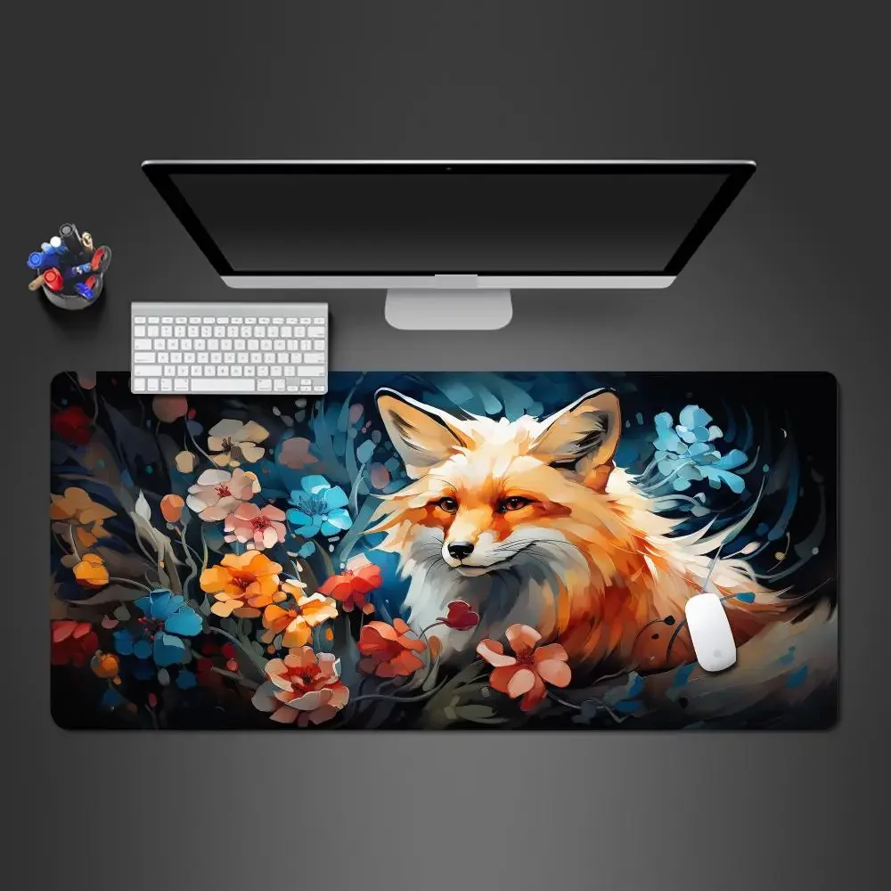 Flowers fox Mouse Pad Large MousePad XXL mini PC Gaming Rubber carpet Lock Desk Mat Computer mouse Gamers phone work office
