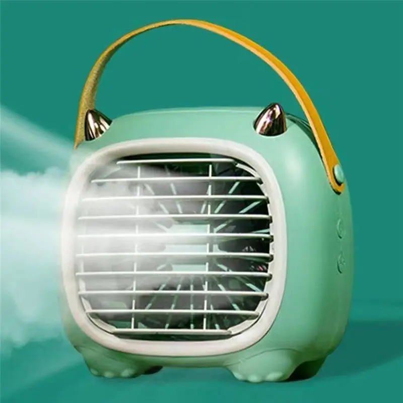 ABZA-Refrigeration Air Conditioning Desktop USB Mini Portable Dormitory Mute Office Charging Cooling Water Spray Fan