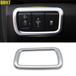 For Hyundai Creta 2015 2016-2019 Chrome Front Fog Head Light Lamp Adjust Switch Button Control Cover Trim Garnish Molding Frame