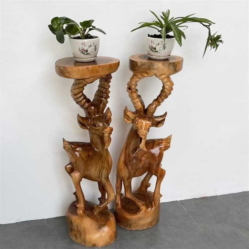 rack, natural solid wood, camphor wood, bonsai frame, indoor log, overall root art ornament, flower