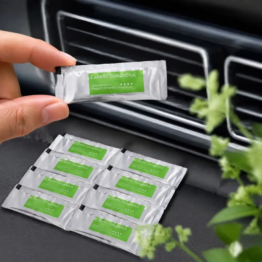 Auto Aromatherapy Cotton Swab 10pcs Car Air Freshener Refill Sticks Auto Perfume Vent Clip Replacement Long-lasting Odor