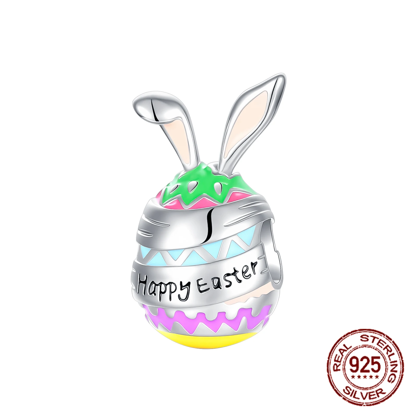 

Благословение из стерлингового серебра 925 пробы, пасхальное яйцо и бусины в виде кролика, классические очаровательные оригинальные браслеты-подвески, женские ювелирные изделия своими руками, подарок