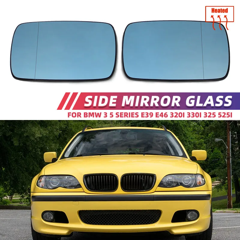 For BMW E46 1998-2006 Heated Side Rearview Mirror Glass Heater Anti-fog Defrosting Door Wing Mirror Sheet 