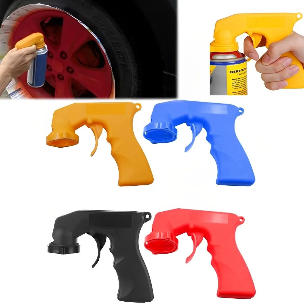 

Spray Adaptor Paint Care Aerosol Spray Gun Handle with Full Grip Trigger Locking Collar Maintenance Repair Tool Auto Accessories