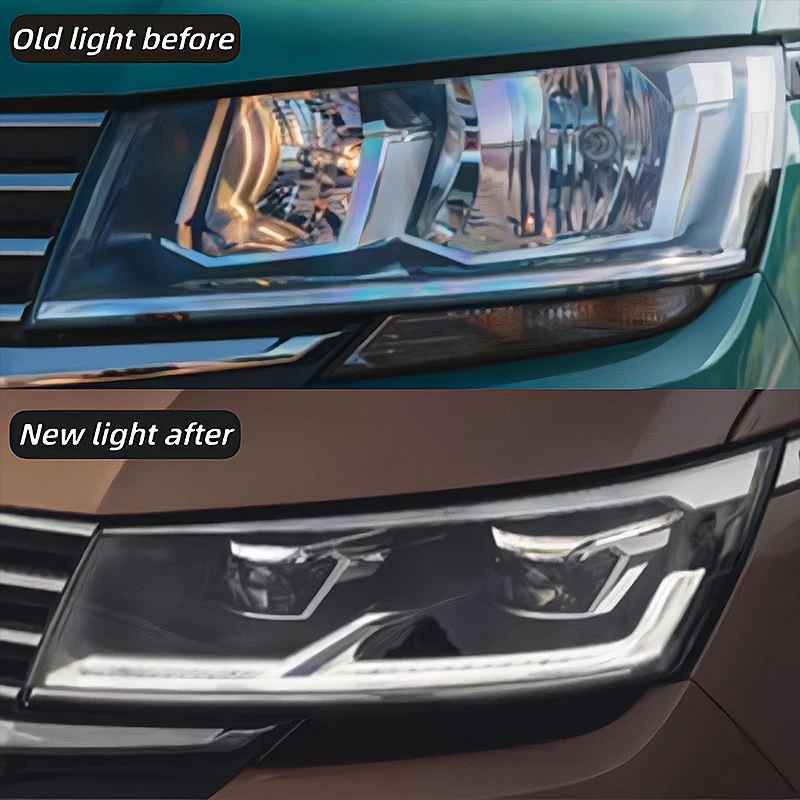 Фара для VW Multivan T6.1, фара Caravelle, светодиодная фара 2021-2024, Стайлинг, динамическая линза указателя поворота, автомобильная